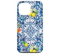 Arte del limone siciliano barocco blu Custodia per iPhone 13 Pro Max