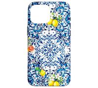 Arte del limone siciliano barocco blu Custodia per iPhone 16 Pro Max
