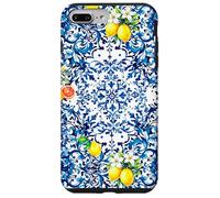 Arte del limone siciliano barocco blu Custodia per iPhone 7 Plus/8 Plus