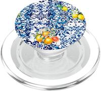 Arte del limone siciliano barocco blu PopSockets PopGrip per MagSafe