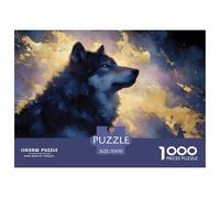 Arte del lupo blu Puzzle 3D in Carta 70x50cm/1000pcs Gioco Educativo E Creativo Rilassamento E Decorazione Unica Ottimo Regalo