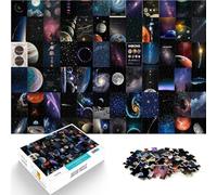 Arte del mosaico planetario puzzle 1000 pezzi per adulti Aiuta il cervello ad allenare i giocattoli che creano dipendenza per coltivare la pazienza Opera d'arte 38x26cm