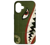 Arte del naso dell'aereo da caccia P-40 con bocca di squalo della seconda guerra mondiale Custodia per iPhone 16