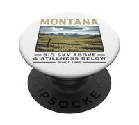 Arte del paesaggio del Montana: cielo e tranquillità PopSockets PopGrip Adesivo
