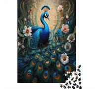 Arte del pavone Puzzle 1000Pcs Stile di illustrazione fantasy Decorazione Per La Casa. Rilassamento E Intelligence Per Adulti E Bambini Da 14 Anni 70x50cm/1000pcs