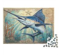 Arte del pesce marino Puzzle 1000 Pezzi In Incastro Perfetto, Un Premium Jigsaw Puzzle Per Art-terapia, Ideale Per Serata Giochi in Scatola, Regalo Per La Pensione 52x38cm/1000pc