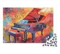 Arte del pianoforte Puzzle 1000 Pezzi In Colori Brillanti,Un Classico Puzzle A Pezzi Per Enigma Di Abilità Logica,Ideale Per Attività in Famiglia,Regalo Per L'inaugurazione Di Casa Puzzle 70x50cm/1