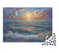 Arte del tramonto marino Rompicapo 1000 Pezzi In puzzle in Cartone Premium, Un Puzzles Per Giochi Di Puzzle Per Lo Sviluppo Cognitivo, Ideale Per Passatempo Per Anziani, Il Puzzl