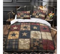 Arte del trattore rurale Set Di Copripiumino 3 pezzi ultra motivo 3D con cerniera con federe per cuscini Manifesto della fattoria d'epoca copripiumino for ragazzi e bambini Double（200x200cm）