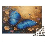 Arte della farfalla blu Rompicapo 1000 Pezzi In cartone Riciclato, Un Puzzle Per Impossibile Difficile Arduo Stimolante, Ideale Per Decorazione Casa Design, Regali Per Le Don
