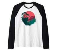 Arte della Foresta dell'Annata dell'alba Maglia con Maniche Raglan