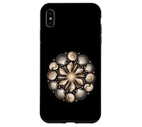 Arte della geometria frattale oceanica con motivo a conchiglia di Fibonacci Custodia per iPhone XS Max
