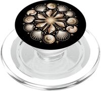 Arte della geometria frattale oceanica con motivo a conchiglia di Fibonacci PopSockets PopGrip per MagSafe