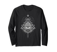 Arte della Meditazione Yoga Geometria Sacra Luna Maglia a Manica