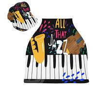 Arte Della Musica Del Pianoforte Jazz Auto per Bambini Passeggino Tettoia Copri Seggiolino Copertura Infermieristica per L'Allattamento Al Seno All-In-1 Morbido Traspirante Elastica Tettuccio