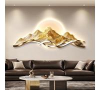 Arte della parete 3D con luce LED, scultura moderna della parete, decorazione di lusso del paesaggio per il soggiorno, l'ufficio