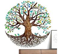 Arte Della Parete 'albero - Tree Murali In Metallo | Decorazione Di Foglie Multilolore Per Impiccagione | Scultura Per L'area All'aperto, Giardino, Ufficio, Terrazza, Cucina, Soggiorno, C