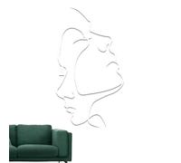 Arte della parete astratta in metallo - Decalcomanie da parete con disegno a linea singola decorazione d'arte contemporanea | Arte da parete femminile a linea singola in metallo, arte della linea astr