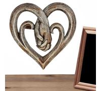 Arte della parete del cuore di amore - Decorazioni da parete a forma di cuore per la casa | Love Holding Hands Wall Decor, Love Heart Wall Art Sculpture, Heart Ornament per San Camera da let