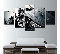 Arte Della Parete Della Tela Quadri Su Tela Immagini 5 Pezzi Musica Giradischi Dj Pittura Stampa Con Cornice 150 X 80 Cm Poster Living Room Bedroom Decorazioni Per La Casa