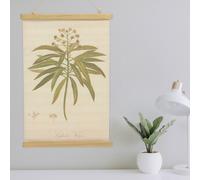 Arte della parete di foglie verdi dipinto di pittura per pareti di pianta verde