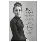 Arte Della Parete Tela Manifesto Opere Santa Teresa Di Lisieux Tutto È Grazia. Regalo Di Conferma Del Poster Con Citazione Del Santo Cattolico, 50X70 Cm Senza Cornice Del Manifesto Casa Immagine De