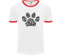 Arte Della Parola Con Impronta Di Zampa Di Cane Uomo Ringer T-Shirt
