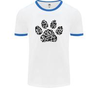 Arte Della Parola Con Impronta Di Zampa Di Cane Uomo Ringer T-Shirt