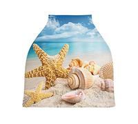 Arte Della Spiaggia Delle Conchiglie Auto per Bambini Passeggino Tettoia Copri Seggiolino Copertura Infermieristica per L'Allattamento Al Seno All-In-1 Morbido Traspirante Elastica Tettuccio