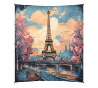 Arte Della Torre Abbozzata Tenda da Spiaggia Facile da Montare,Parasole per Campeggio con Sacchi di Sabbia,Palette e Picchetti Ideale per Picnic