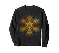 Arte della trascendenza della Geometria Sacra del cubo di Metatron Frattale Felpa