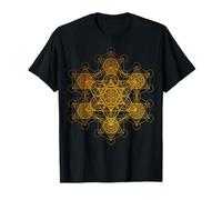 Arte della trascendenza della geometria sacra del cubo di Metatron frattale Maglietta