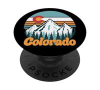 Arte delle montagne del Colorado per escursioni e campeggio Souvenir PopSockets PopGrip Adesivo