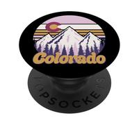 Arte delle montagne del Colorado per escursioni e campeggio Souvenir PopSockets PopGrip Adesivo