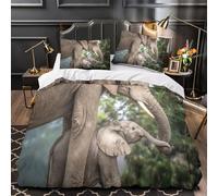 Arte dell'elefante copripiumino Set di 3 Pezzi ultra microfibra motivo 3D con federe per cuscini incluso federe Design spirituale indiano Set Di Copripiumino for ragazze e bambini King（220x240cm）