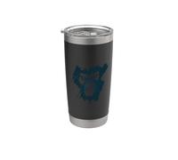 Arte dello stencil del viso dell'orangotango dei graffiti invecchiati Bicchiere termico in acciaio inox doppia parete