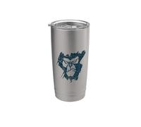 Arte dello stencil del viso dell'orangotango dei graffiti invecchiati Bicchiere termico in acciaio inox doppia parete