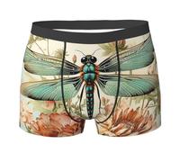 Arte di Bellezza del Fiore di Loto della Libellula Uomo Underwear Elastico Boxer Slip Aderenti Slip Mutande L