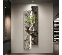 Arte di Pared 3D Moderno con Luce LED, Decorazione Murale 3D, Scultura da Parete 3D, Decorazione Murale 3D Texturizzata, Panelli da Parete in Arenaria Creativi per Ingresso, So A 19.7×59.1IN/50×150CM