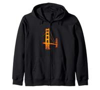 Arte di Strada dei Graffiti del Golden Gate Bridge Felpa con Cappuccio