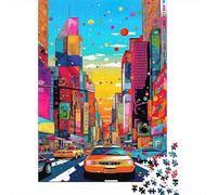 Arte di strada della città vibrante Bundle Di Puzzle Da 1000 Pezzi, Cartone Riciclato Spesso, Per Famiglie Adulte, Divertimento Indoor, Sfida Cerebrale 70x50cm/1000pcs