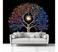 Arte Digitale Albero Della Vita Corpi Celesti 3D Carta da Parati In Tessuti non Tessuti, 400 x 280 cm Murali Fotomurale Decorazione Murale Soggiorno Camera da Letto Cameretta Dei Bambini