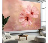 Arte Digitale Fiori Rosa Carta Da Parati 3D Fotomurale Murali 400 x 280 cm, Moderna Fotomurali Murales Rosa Poster Decorazione Da Muro - Soggiorno Divano Tv Hotel A Tema Corridoio
