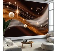 Arte Digitale Linee Vorticose Diamanti Carta Da Parati 3D Fotomurale Murali 400 x 280 cm, Moderna Fotomurali Murales Marrone Poster Decorazione Da Muro - Soggiorno Divano Tv Hotel A Tema Corridoio