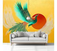 Arte Digitale Sole Fenice Carta Da Parati 3D Fotomurale Murali 250 x 175 cm Moderna Fotomurali Murales, Giallo Poster Decorazione Da Muro, Per Soggiorno Divano Tv Hotel A Tema Corridoio