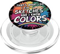 Arte divertente, questo è quello che faccio, aggiusto-schizzi e conosco i colori PopSockets PopGrip per MagSafe