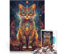 ARTE ESTETICA DEL GATTO Puzzle da 2000 pezzi per adulti Aiuta il cervello ad allenare i giocattoli che creano dipendenza per coltivare la pazienza Decorazione della casa 70x100cm