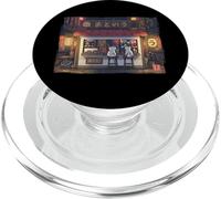 Arte estetica retrò giapponese Cat Cafe Lofi PopSockets PopGrip per MagSafe
