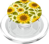 Arte estiva di Cottagecore floreale del modello del girasole dell'acquerello PopSockets PopGrip per MagSafe