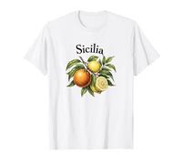 Arte Estiva siciliana d'Epoca siciliana Arancia Maglietta